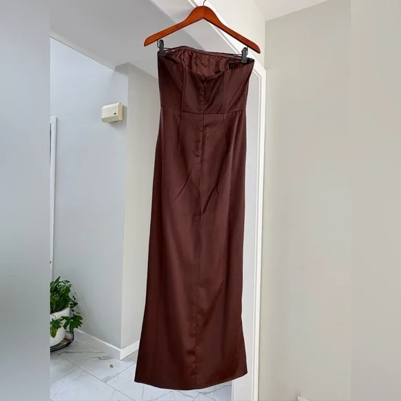 Bardot Chocolate Brown Strapless Dress Bardot Chocolate Brown Strapless Dress